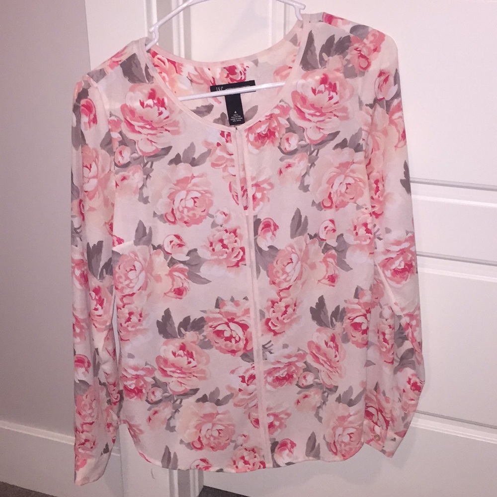 INC floral loose blouse